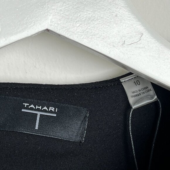 NWT T TAHARI Short Sleeve Fitted Sheath Dress US 10 - Picture 9 of 12